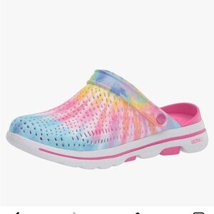 Skechers Women's Foamies Gowalk 5-Boogie Down tie dye Clog size 9